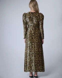 Femme Manoush Robe longue en Velours Panther unique