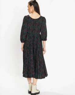 Outlet Galeries Lafayette Robe longue et plissée Gaia noire
