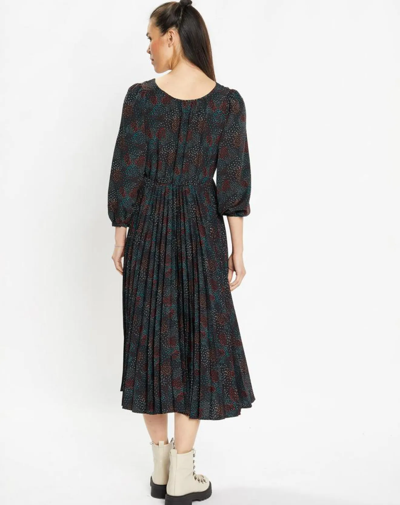Outlet Galeries Lafayette Robe longue et plissée Gaia noire