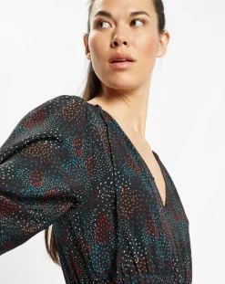 Outlet Galeries Lafayette Robe longue et plissée Gaia noire