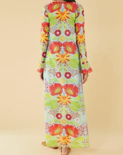 Discount Manoush Robe longue Mexico imprimée bleue