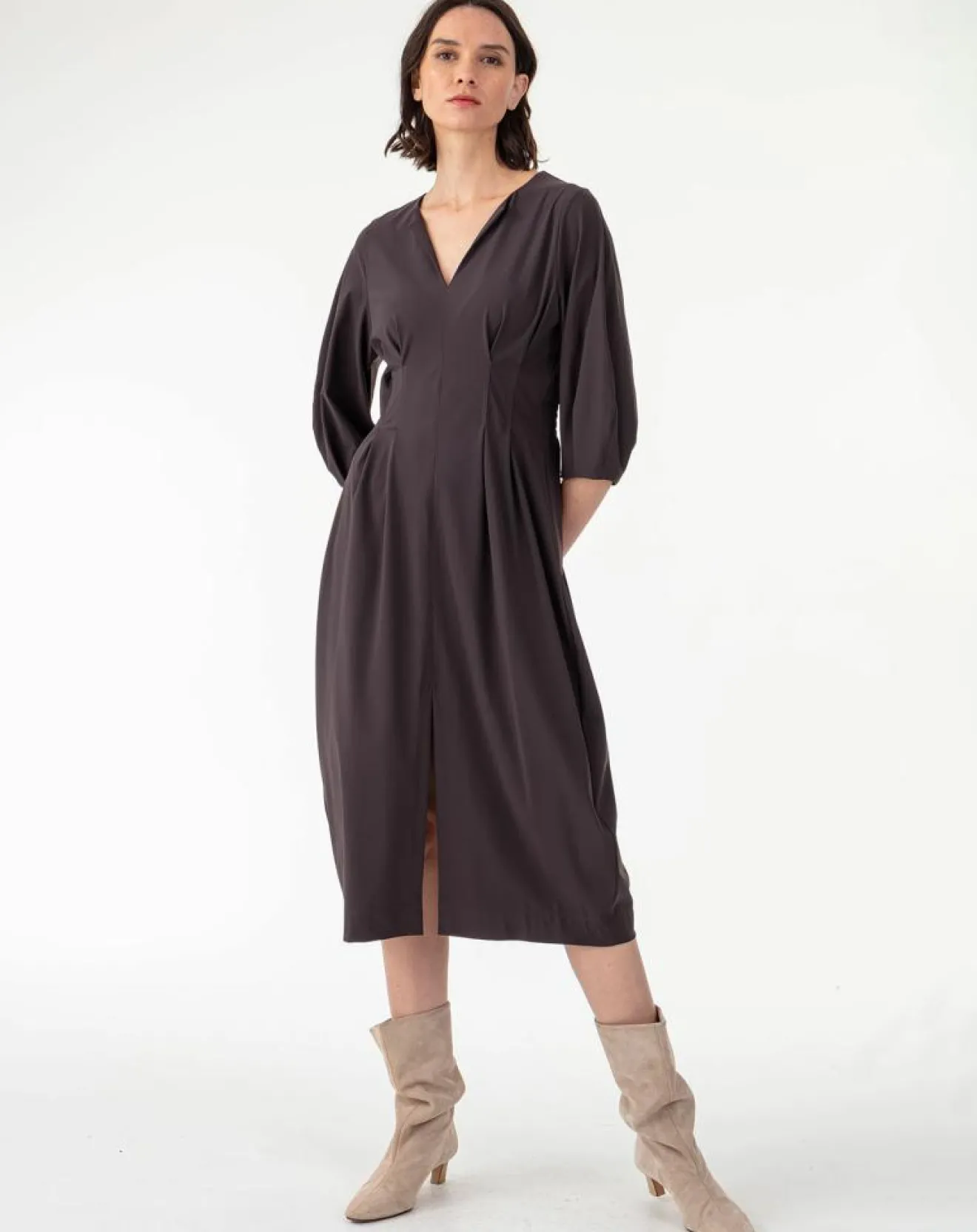 Discount Indies Robe Longue Miranda choco