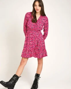 Femme An'ge Robe Malta imprimée rose