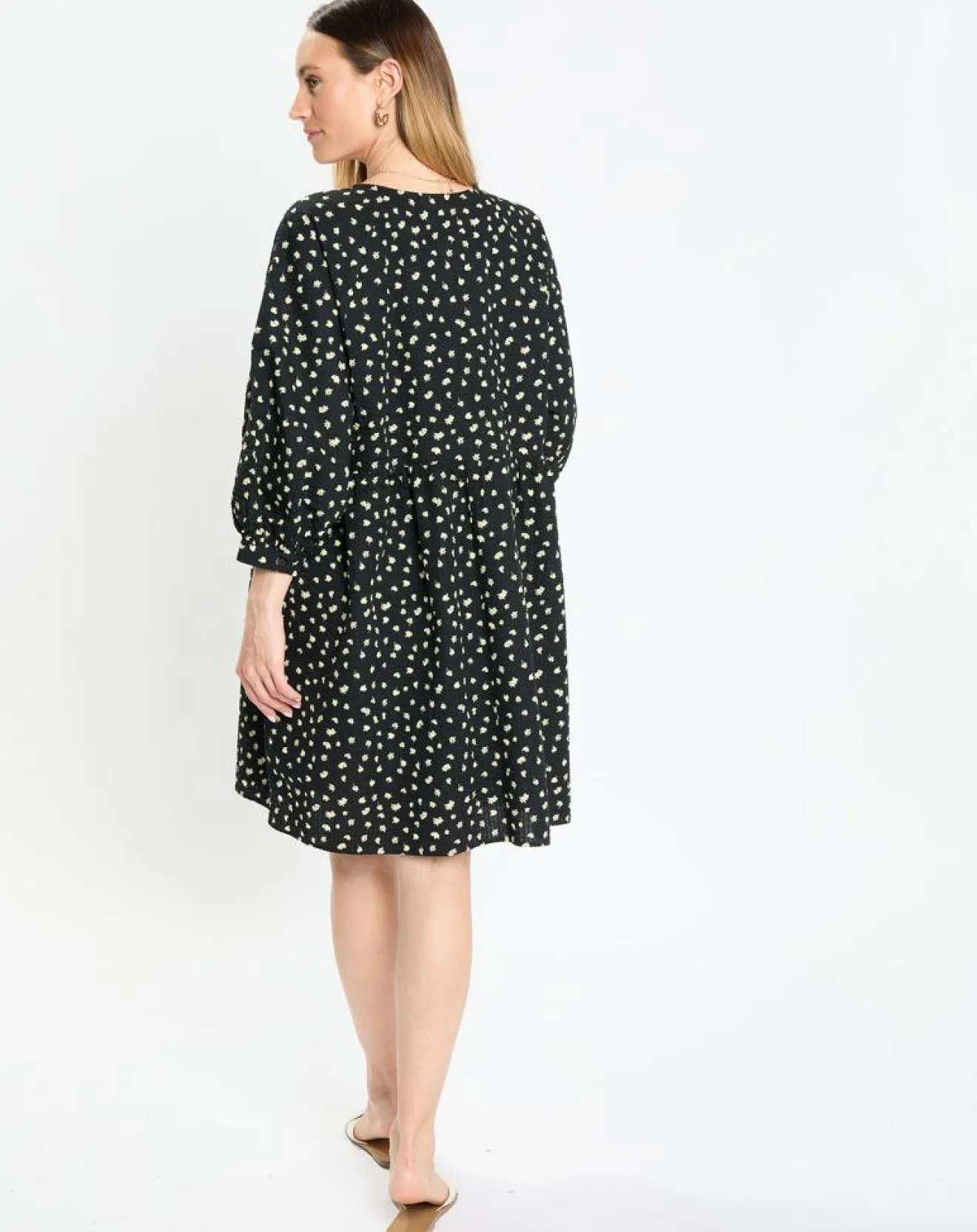 Femme Marc O'Polo Robe manches ballons imprimée fleurs noire