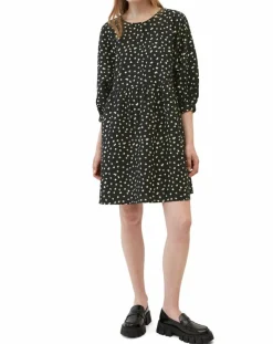 Femme Marc O'Polo Robe manches ballons imprimée fleurs noire