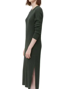 Femme Marc O'Polo Robe manches longues Col Rond Maille Milano vert foncé