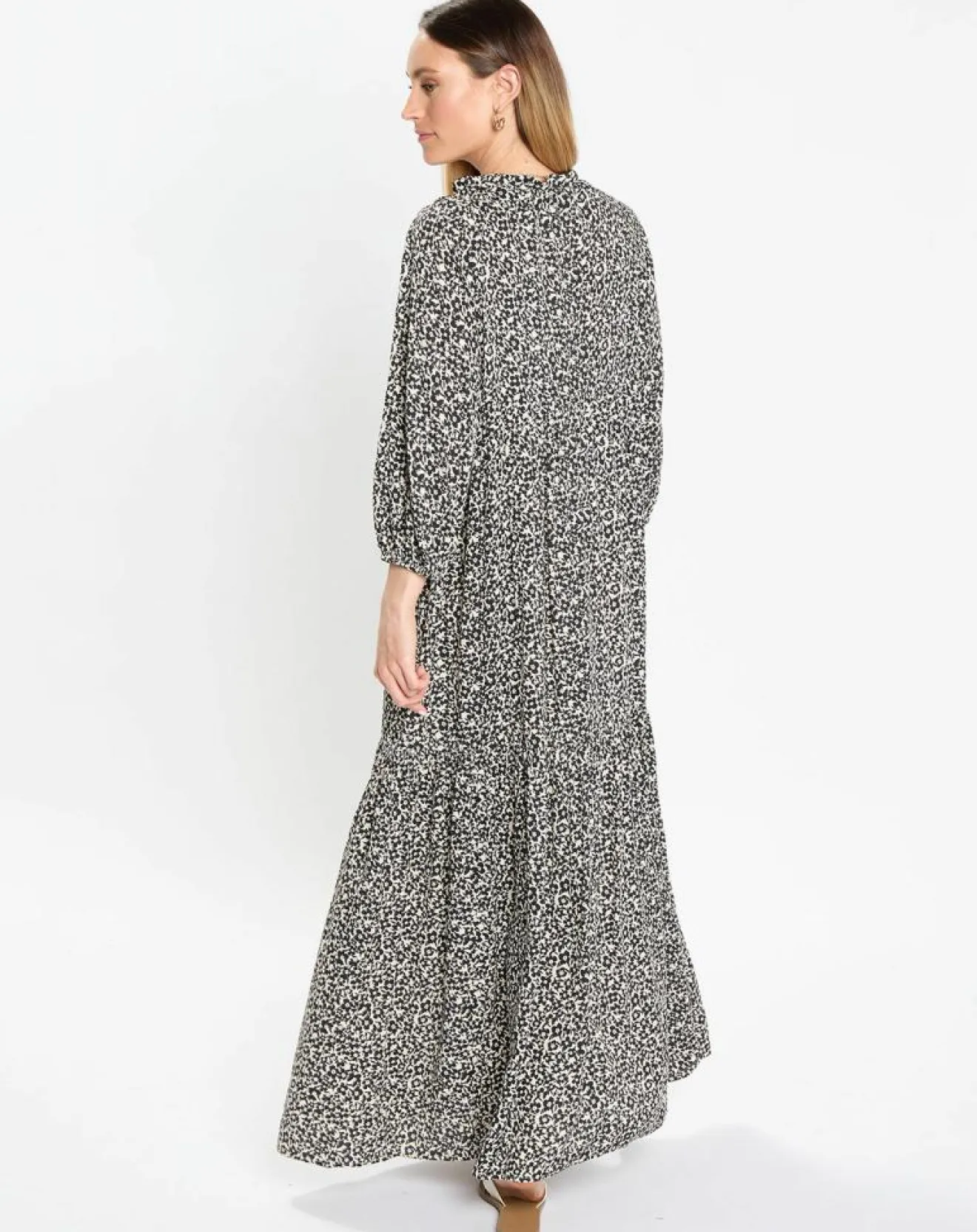 Best Marc O'Polo Robe maxi imprimée fleurs blanc/noir