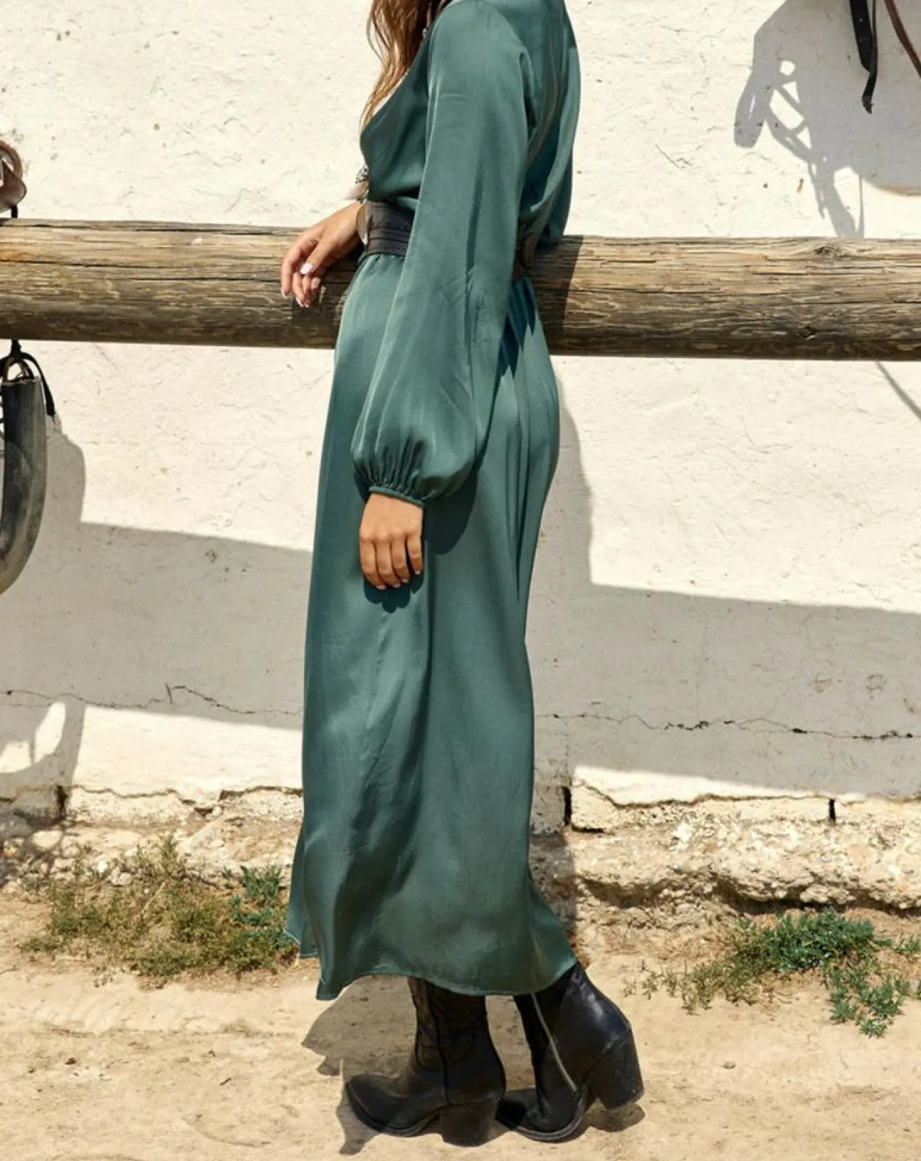 Femme Lauren Vidal Robe Mayfair verte