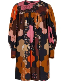 Femme Manoush Robe Médiéval Patchwork imprimée multicolore