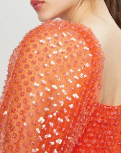 Femme Manoush Robe midi Baby Flower coquelicot