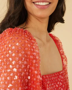 Femme Manoush Robe midi Baby Flower coquelicot