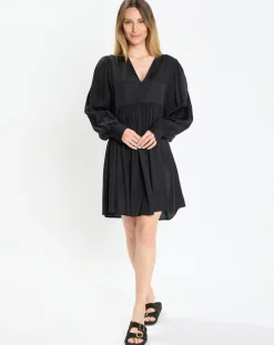 Discount Marc O'Polo Robe midi col V noir