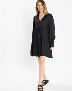 Discount Marc O'Polo Robe midi col V noir