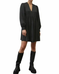 Discount Marc O'Polo Robe midi col V noir