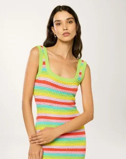 Best Manoush Robe Midi Ecaille Arc-en-ciel rainbow