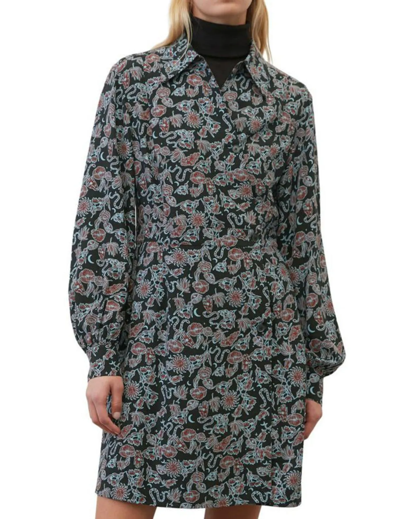 Femme Marc O'Polo Robe midi imprimée noir/multicolore
