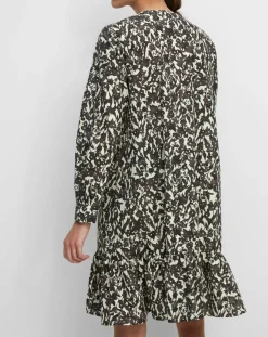 Best Marc O'Polo Robe mi-longue à fleurs noire