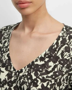 Best Marc O'Polo Robe mi-longue à fleurs noire