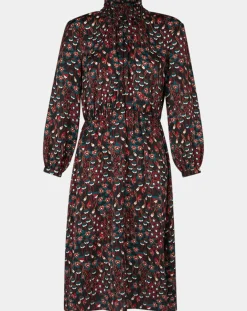 Femme Galeries Lafayette Robe mi-longue fluide Gautier imprimée noire