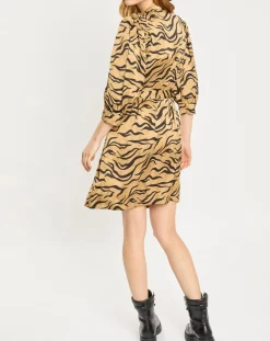 Best Scotch & Soda Robe Mini à imprimé tigré marron/noir