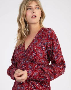 Sale An'ge Robe Miroko paisley sanguine