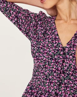 La Petite Etoile Robe Nasiria imprimée mauve