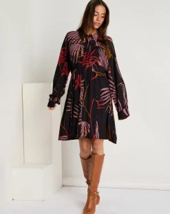 Sale See u Soon Robe Océane imprimée noir/violet