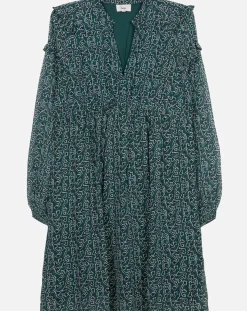 Femme An'ge Robe Odette imprimée vert sapin