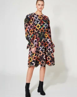 Femme Manoush Robe Patchwork 70 noire