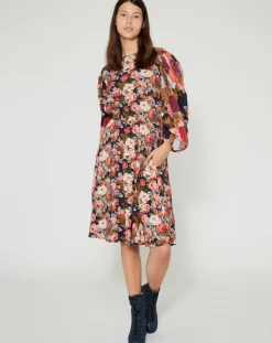 Femme Manoush Robe Patchwork encre