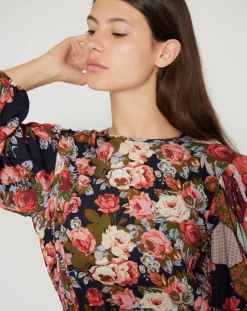 Femme Manoush Robe Patchwork encre