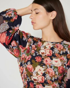 Femme Manoush Robe Patchwork encre