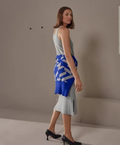 Femme Rodier Robe Paulette col V côtelée gris moyen