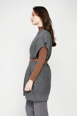 Femme C&Jo Robe poncho col rond loup