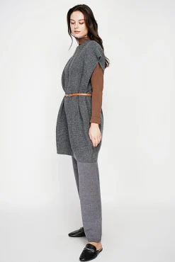 Femme C&Jo Robe poncho col rond loup