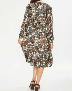 Femme Scotch & Soda Robe print fleurs maison écru/multicolore