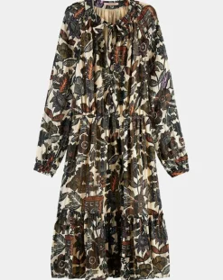 Femme Scotch & Soda Robe print fleurs maison écru/multicolore