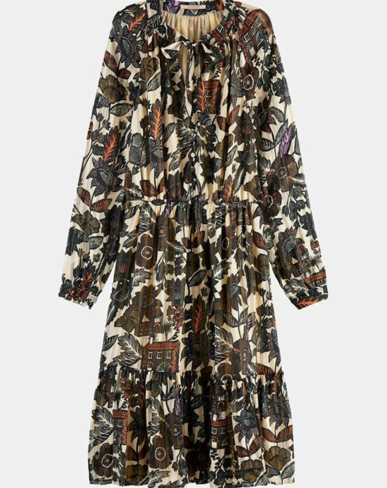Femme Scotch & Soda Robe print fleurs maison écru/multicolore