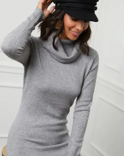 Soft Cashmere Robe Pull en Cachemire mélangé Maria grise