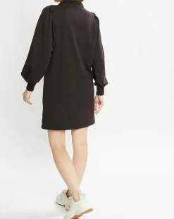 Femme Scotch & Soda Robe Pull en Coton Bio mélangé zippée anthracite
