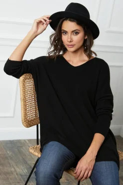 Online Fleur de cachemire Robe Pull Laurence Noire