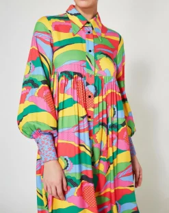 New Manoush Robe Purple Country multicolore