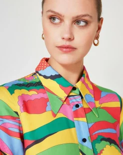 New Manoush Robe Purple Country multicolore