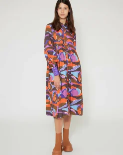 Discount Manoush Robe Purple Country print lilas