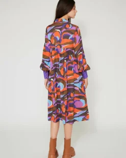 Discount Manoush Robe Purple Country print lilas