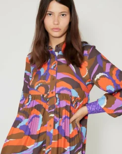 Discount Manoush Robe Purple Country print lilas
