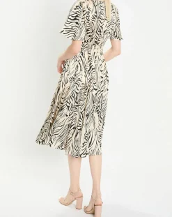 Online Zapa Robe Rafi imprimée zèbre noir/beige