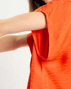 Femme Zapa Robe Ratela motifs ton sur ton orange