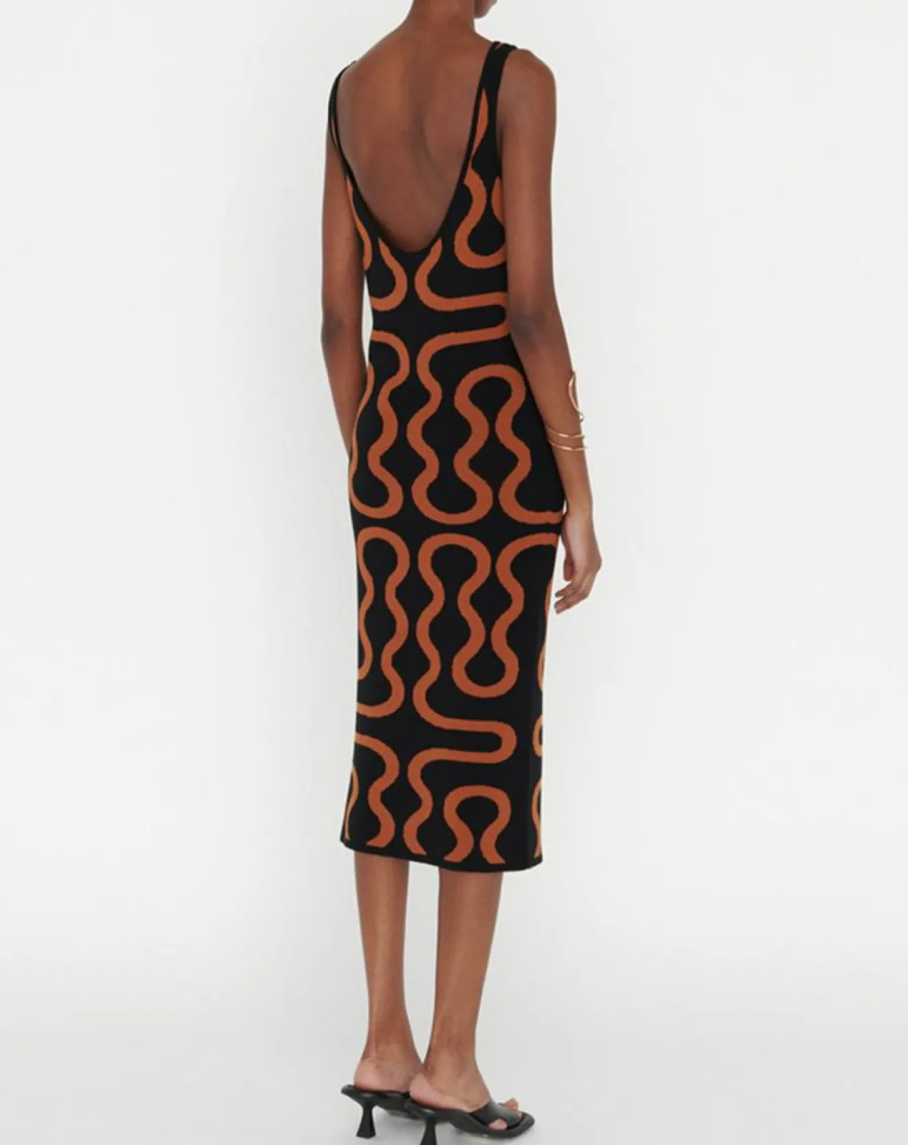 Sale Zapa Robe Ridley imprimée noir/marron