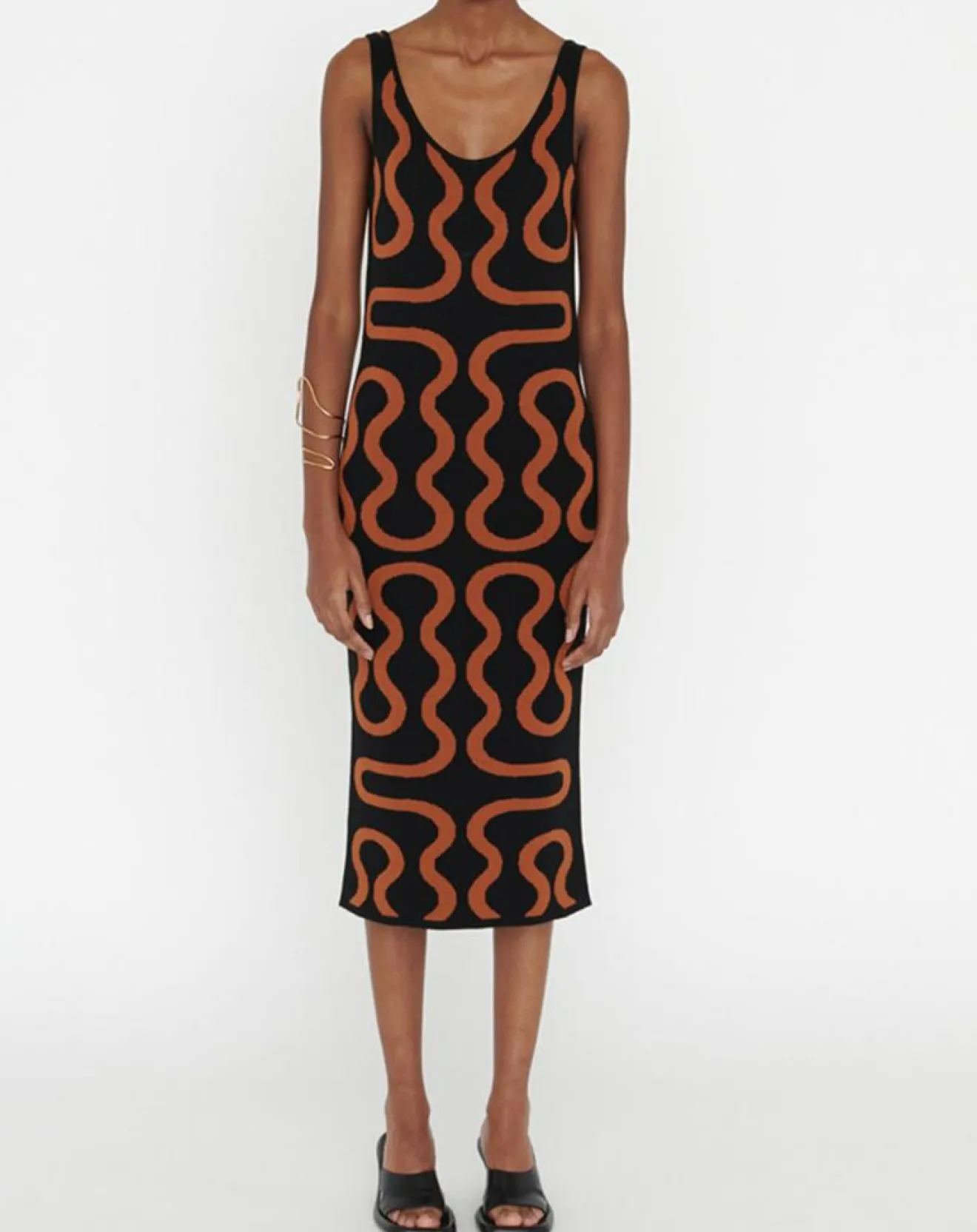 Sale Zapa Robe Ridley imprimée noir/marron